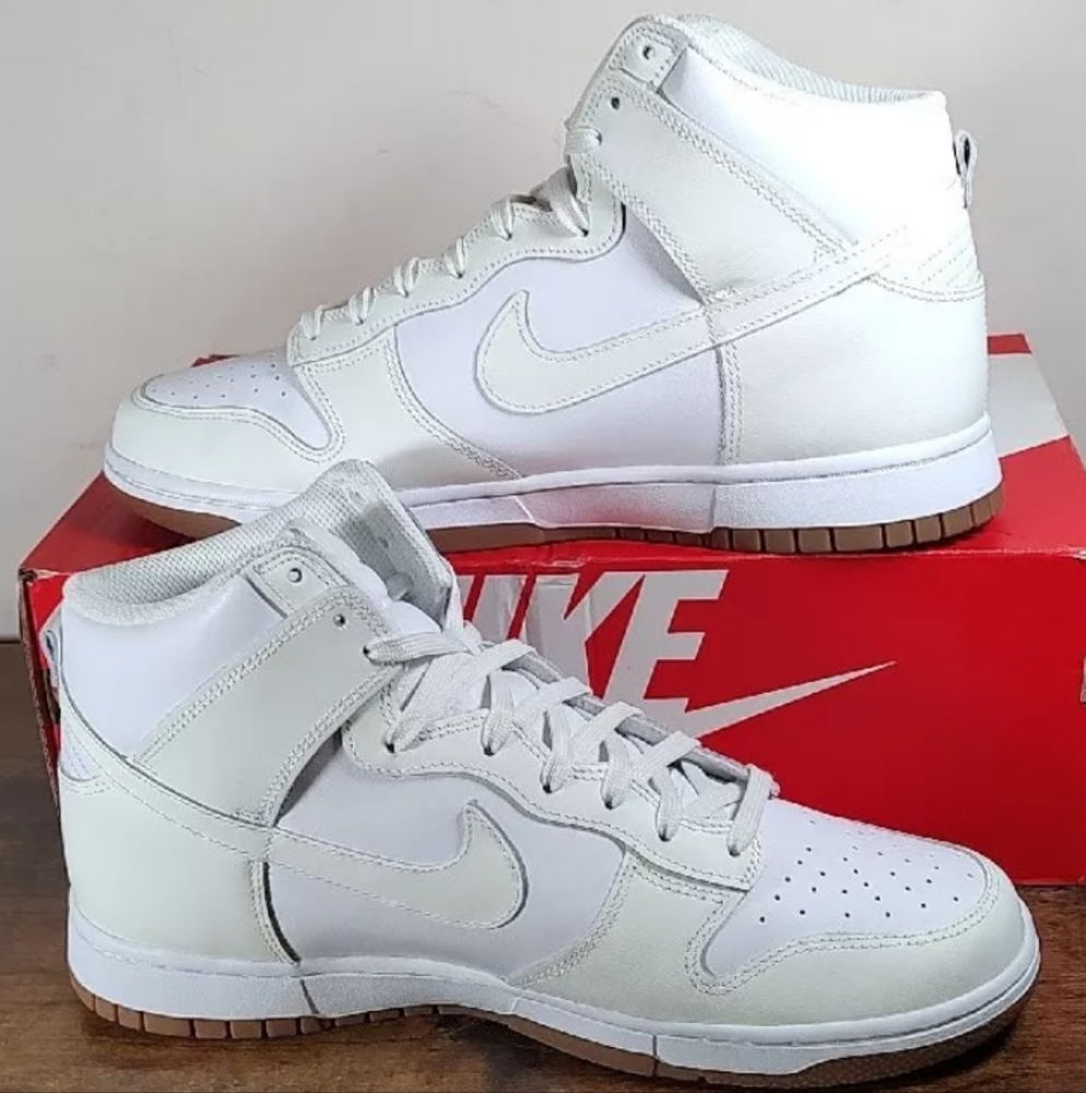 Nike Dunk High Shoes White Sail Gum DD1869-109 Womens Size 11 (Mens 9.5) VNDS - Picture 2 of 9
